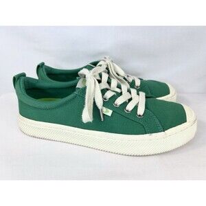 Cariuma OCA Shoes Women's Size 9 Green Canvas Low Top Lace Up Casual Sneaker